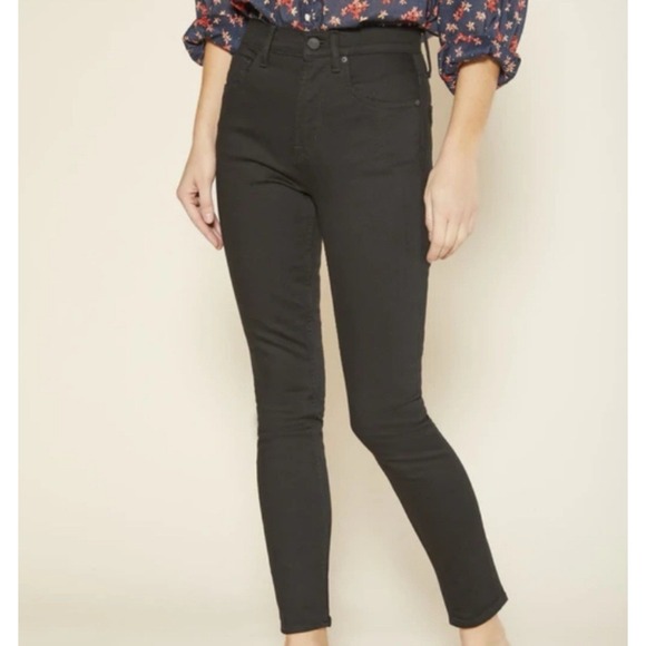Outerknown Denim - Outerknown Women's 25 Strand High Rise‎ Skinny Jeans Black Denim
